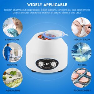 NEWTRY Mini Centrifuge Machine, 10mlX6 Lab Desktop Centrifuges, Electric Centrifuge, 300-4000r/min, 0-60hours (110V US Plug)