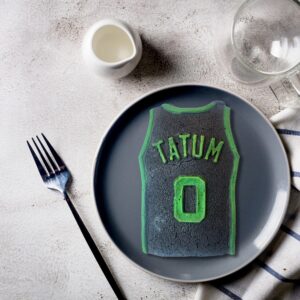 ZaveryCakes NBA Licensed Jayson Tatum Jersey Silicone Mold, For Basketball Fans, Pancakes, Pizza, Cakes, Brownie, Chocolate, and More, Perfect for Game Day Treats, Non-Stick,Dishwasher Safe