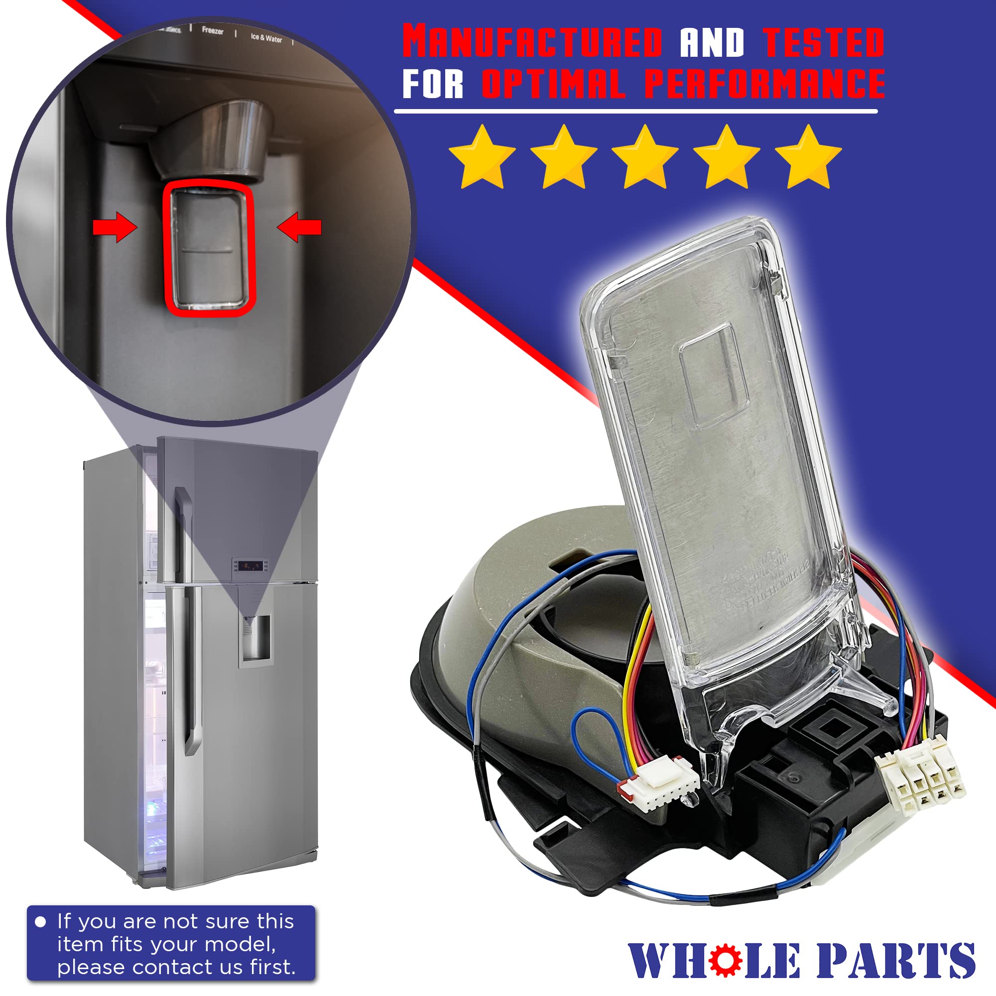 Whole Parts Refrigerator Dispenser Actuator Lever Part # DA97-12628H - Replacement & Compatible with Samsung Refrigerators - Replaces AP5915084 - Non-OEM Appliance Parts & Accessories - 2 Yr Warranty