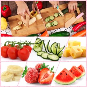 3 Pieces Wooden Kids Knife Set Wooden Kids Knife for Cooking Children's Safe Knifes Serrated Edges Kids Knife Cute Kids Shape Kitchen Tools for Cutting Veggies Fruits Salad Cake (Unicorn Style)