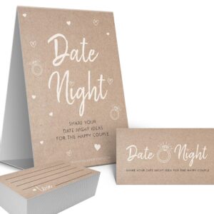 Your Main Event Prints Bridal Shower Games, Fun Activities, Kraft Minimalist Style (Date Night Game)