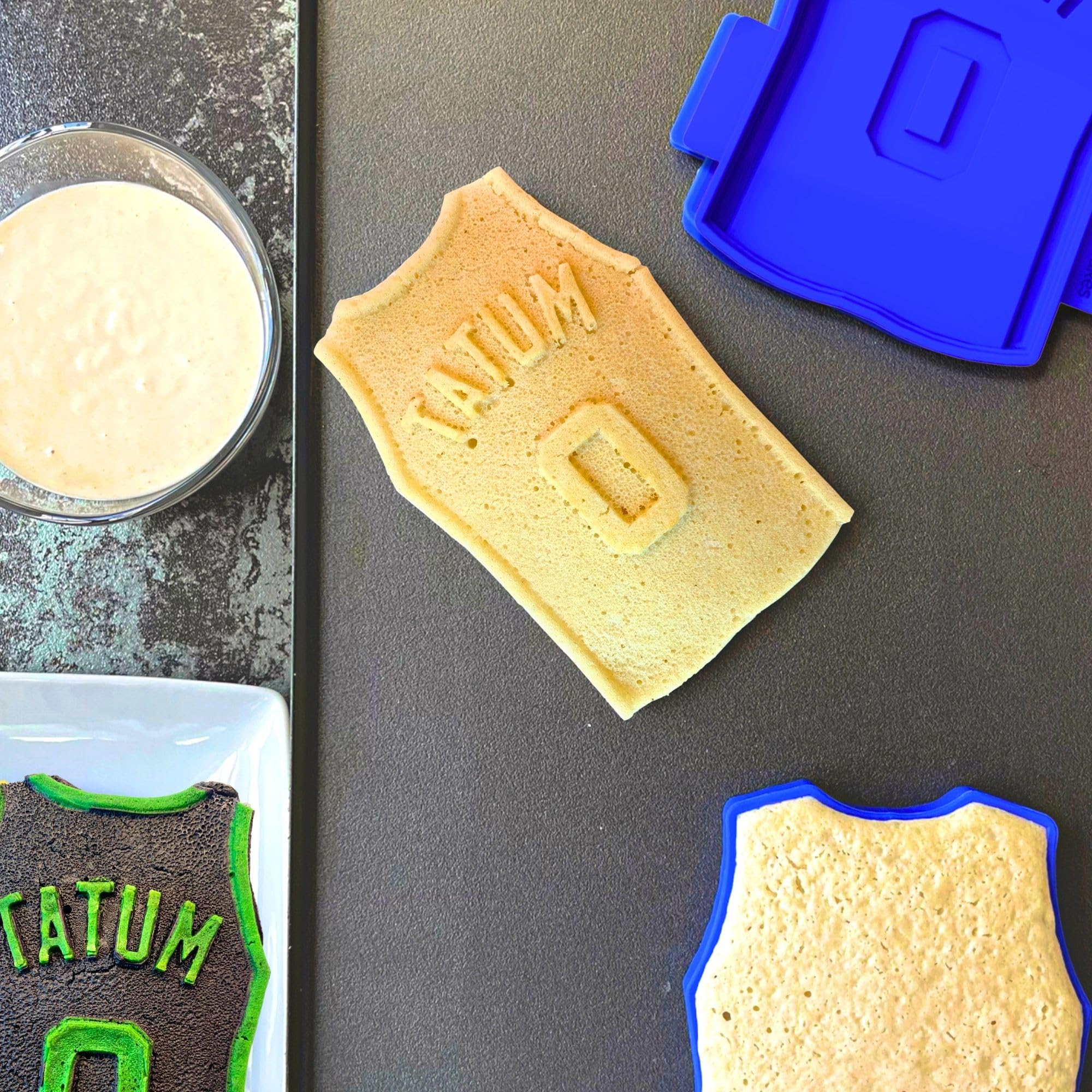 ZaveryCakes NBA Licensed Jayson Tatum Jersey Silicone Mold, For Basketball Fans, Pancakes, Pizza, Cakes, Brownie, Chocolate, and More, Perfect for Game Day Treats, Non-Stick,Dishwasher Safe