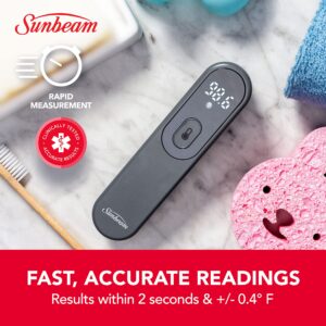 Sunbeam Touchless Body & Object Digital Infrared Thermometer for Adults and Kids, Instant Accurate Reading, Fever Indicator