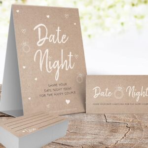 Your Main Event Prints Bridal Shower Games, Fun Activities, Kraft Minimalist Style (Date Night Game)