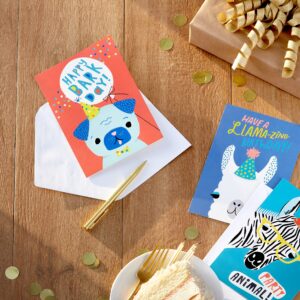 Hallmark Birthday Cards Assortment, 16 Cards with Envelopes (Party Animals)