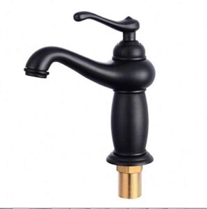 whlmyh sink tap kitchen bathroom,bathroom faucet antique bronze finish brass basin sink solid brass faucets single handle water mixer taps bath crane/black