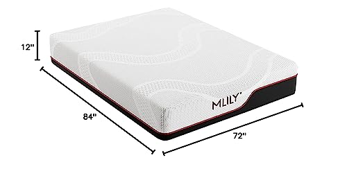 MLILY 12 Inch California King Mattress, Manchester United Memory Foam Mattress in a Box Made in USA, Medium Plush, CertiPUR-US Certified