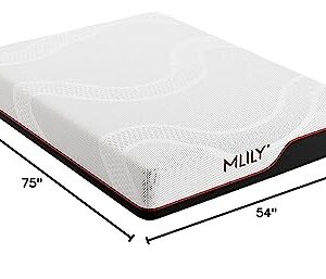 MLILY 12 Inch Full Mattress, Manchester United Memory Foam Mattress in a Box Made in USA, Medium Plush, CertiPUR-US Certified