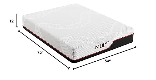 MLILY 12 Inch Full Mattress, Manchester United Memory Foam Mattress in a Box Made in USA, Medium Plush, CertiPUR-US Certified