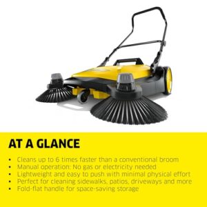 Kärcher - S 6 Twin Walk-Behind Outdoor Hand Push Floor Sweeper - 10 Gallon Capacity - 33.9" Sweeping Width - Sweeps up to 32,300 Square Feet/Hour