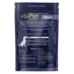 ELLEPET Move Hemp Mobility Chews - 15mg for Dogs Over 50lbs - with Hemp Oil Blend, Glucosamine, Chondroitin - Helps with Mobility, Joint Function, and Discomfort