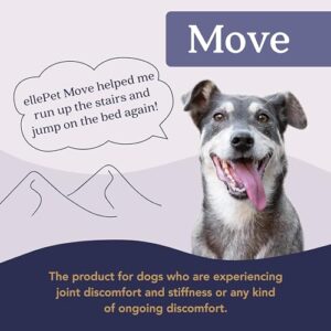 ELLEPET Move Hemp Mobility Chews - 15mg for Dogs Over 50lbs - with Hemp Oil Blend, Glucosamine, Chondroitin - Helps with Mobility, Joint Function, and Discomfort