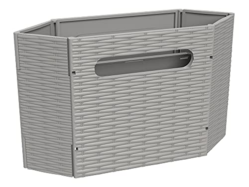 ClosetMaid 5439 Collapsible Mini Storage Bin with Two Handles, 2-Pack, Gray Wicker, 2 Pack