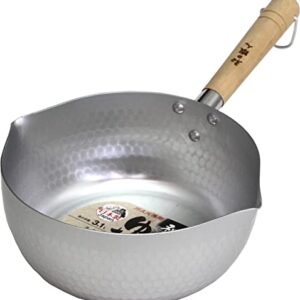 Taniguchi Metal Snow Flat Pot for Gas Fire Only 8.7 inches (22 cm), 1.1 gal (3.1 L), Made in Japan, Lightweight, Simmered Miso Soup, Japanese Artisans