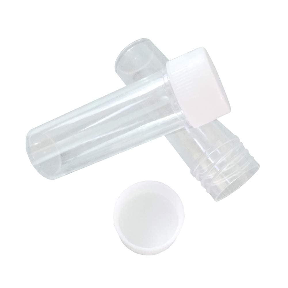 12PCS 25ml Plastic Sample Bottles Tubes Vials Mini Clear Storage Container Case with Screw Cap Small Test Tubes