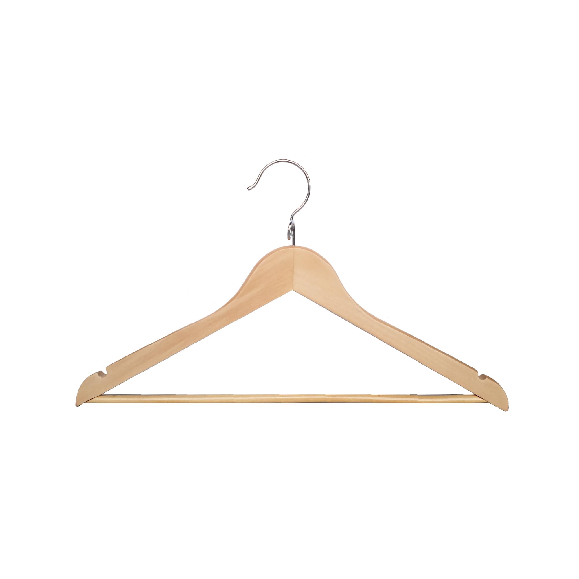 Proman Products - Kascade Hangers, Space Saving Hangers, Customize Your Closet Organization (Natural Color, 50-Pack)