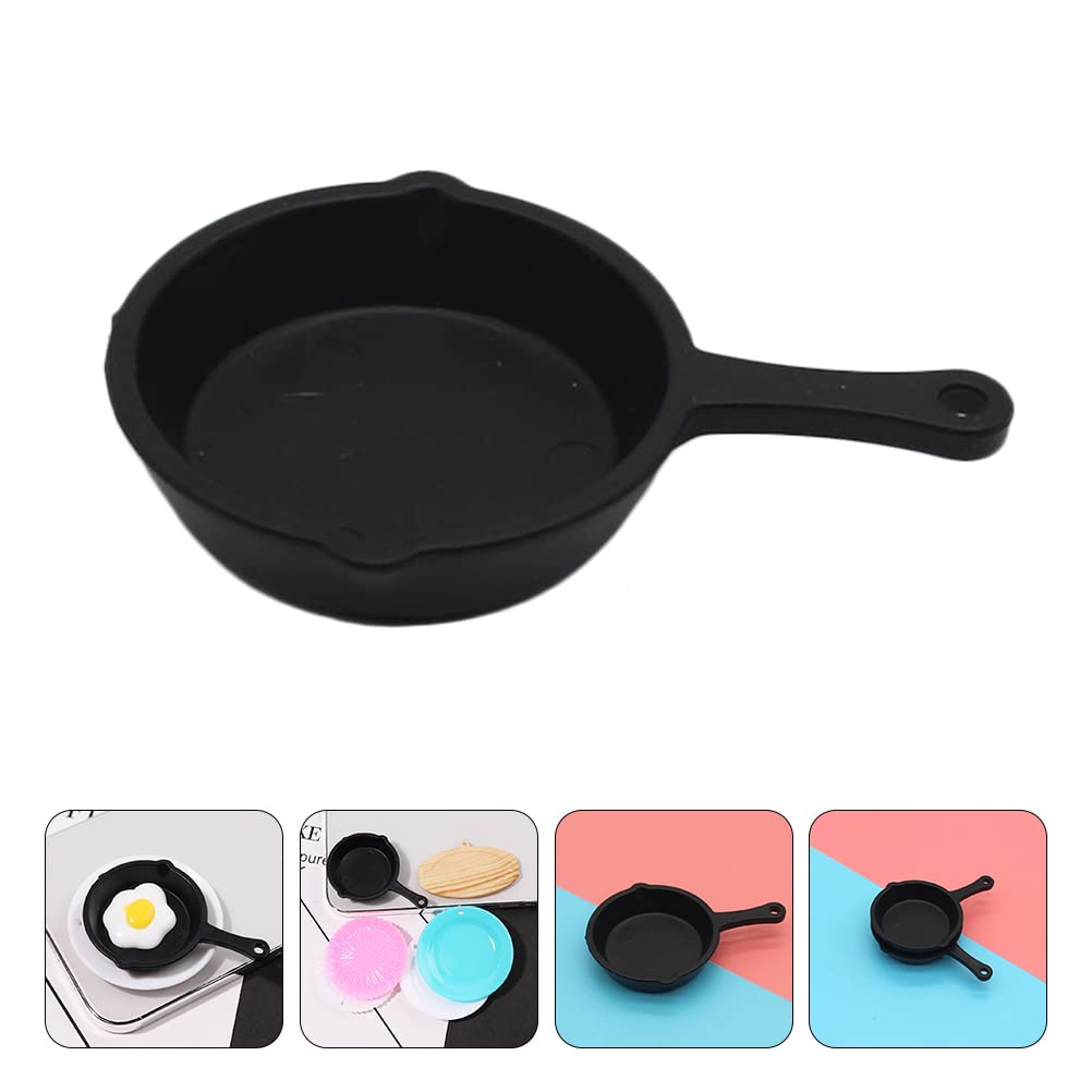 ARTIBETTER 10pcs Miniature Skillet Mini Cast Iron Skillet Small Frying Pan Set for Baked Cookie Brownie Dollhouse Kitchen Accessories