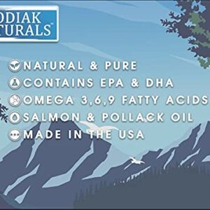 Kodiak Naturals 18oz Wild Alaskan Salmon Oil Formula for Dogs & Cats, a Balanced Blend of Pure Fish Oils with EPA and DHA from Wild-Caught Fish. Support for Skin & Coat, Joints, and Immune Health.