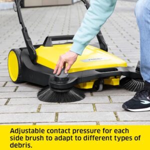 Kärcher - S 6 Twin Walk-Behind Outdoor Hand Push Floor Sweeper - 10 Gallon Capacity - 33.9" Sweeping Width - Sweeps up to 32,300 Square Feet/Hour