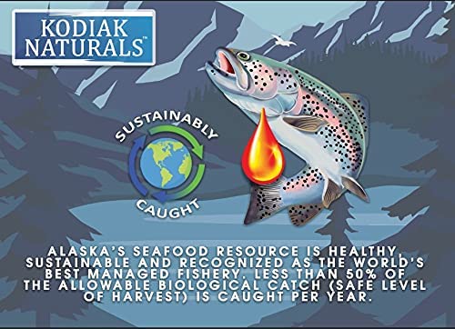 Kodiak Naturals 18oz Wild Alaskan Salmon Oil Formula for Dogs & Cats, a Balanced Blend of Pure Fish Oils with EPA and DHA from Wild-Caught Fish. Support for Skin & Coat, Joints, and Immune Health.