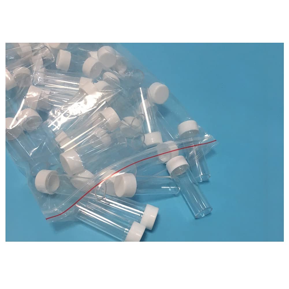 12PCS 25ml Plastic Sample Bottles Tubes Vials Mini Clear Storage Container Case with Screw Cap Small Test Tubes