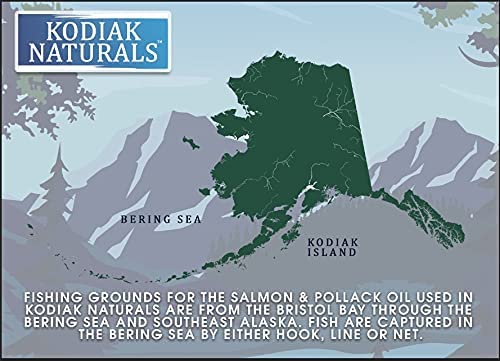 Kodiak Naturals 18oz Wild Alaskan Salmon Oil Formula for Dogs & Cats, a Balanced Blend of Pure Fish Oils with EPA and DHA from Wild-Caught Fish. Support for Skin & Coat, Joints, and Immune Health.