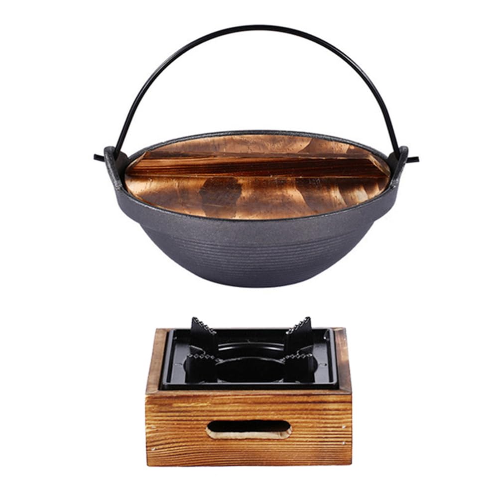 Cast Iron Nabe Pot Iron Soup Pot Cast Iron Stock Pot Non- Stick Cooking Pot Soup Pot Japanese Hot Pot Saucepan Stew Pot Casserole Pot Oven Pot With Furnace Sukiyaki Hot Pot Sukiyaki Hot Pot