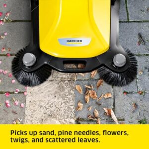 Kärcher - S 6 Twin Walk-Behind Outdoor Hand Push Floor Sweeper - 10 Gallon Capacity - 33.9" Sweeping Width - Sweeps up to 32,300 Square Feet/Hour