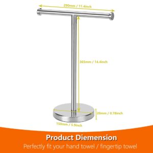 Kalitro Towel Rack Hand Towel Stand, Bathroom Hand Towel Holder Stand with Heavy Base, SUS304 Stainless Steel Brushed Nickel