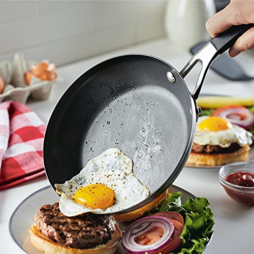 KitchenAid Stainless Steel Nonstick Frying Pan/Skillet, 8 Inch, Brushed Stainless Steel