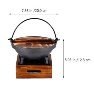 Cast Iron Nabe Pot Iron Soup Pot Cast Iron Stock Pot Non- Stick Cooking Pot Soup Pot Japanese Hot Pot Saucepan Stew Pot Casserole Pot Oven Pot With Furnace Sukiyaki Hot Pot Sukiyaki Hot Pot