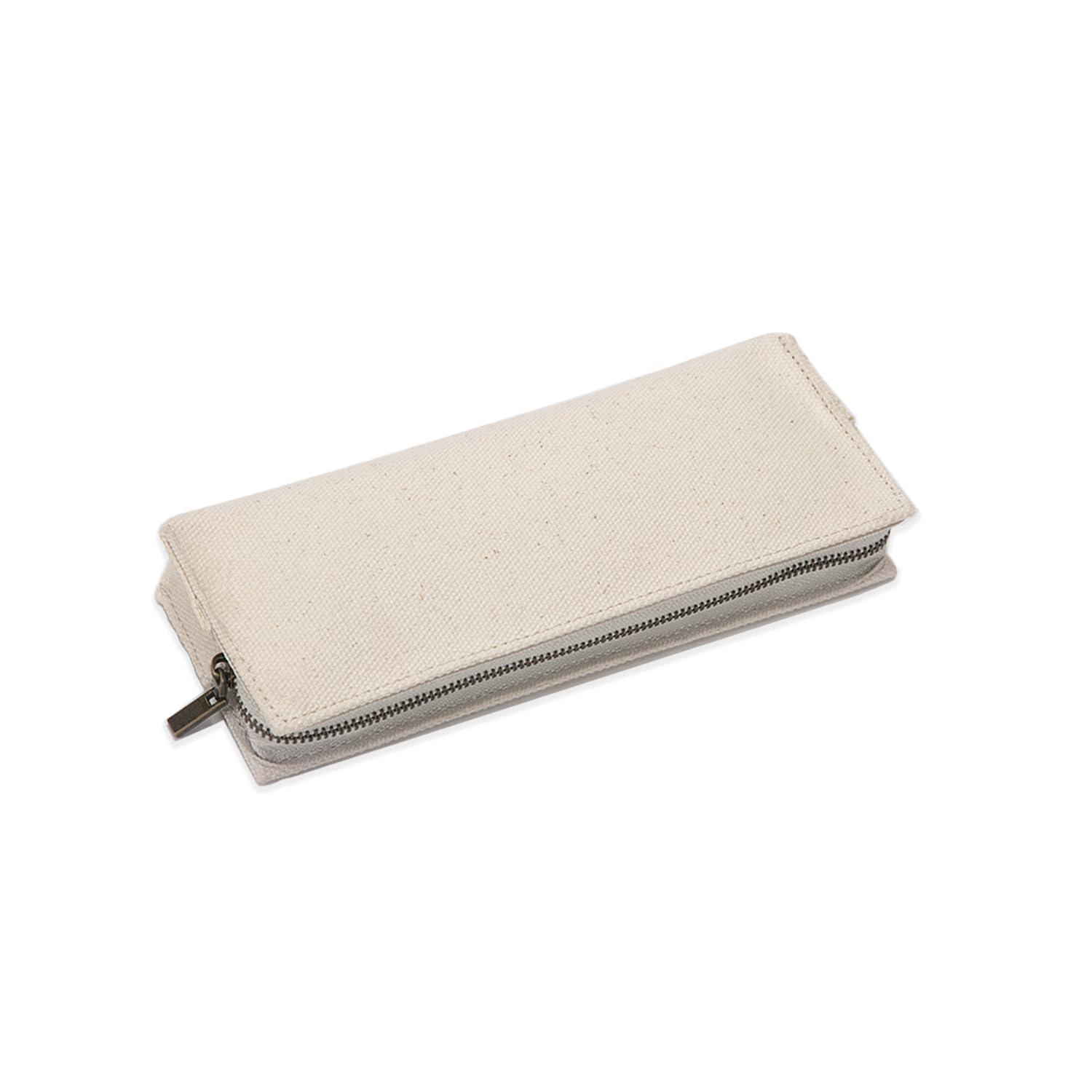 【YONBEN】Canvas pencil case cartucheras escolar pencilorganiz literary and fresh net red pencil bag (Beige, S)