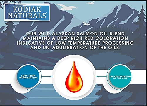 Kodiak Naturals 18oz Wild Alaskan Salmon Oil Formula for Dogs & Cats, a Balanced Blend of Pure Fish Oils with EPA and DHA from Wild-Caught Fish. Support for Skin & Coat, Joints, and Immune Health.