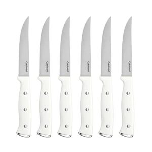 cuisinart c77wtr-6psk white triple rivet steak knife set, 6 pc