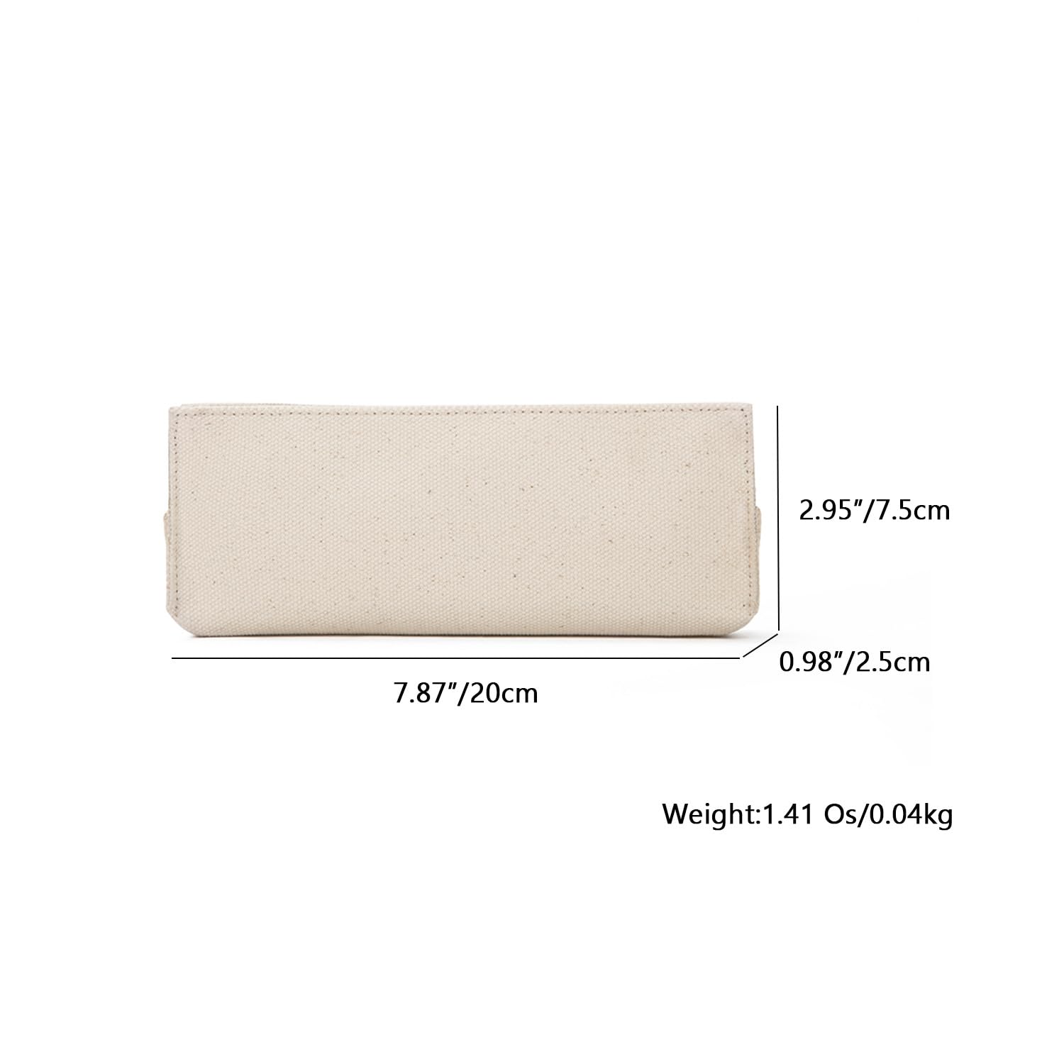 【YONBEN】Canvas pencil case cartucheras escolar pencilorganiz literary and fresh net red pencil bag (Beige, S)