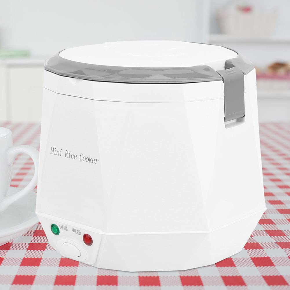 Mini Rice Cooker, 1.6L Mini Portable Electric Rice Cooker Rice Cooking Tool Food Steamer for 12V Car Use WhiteRice Cookers