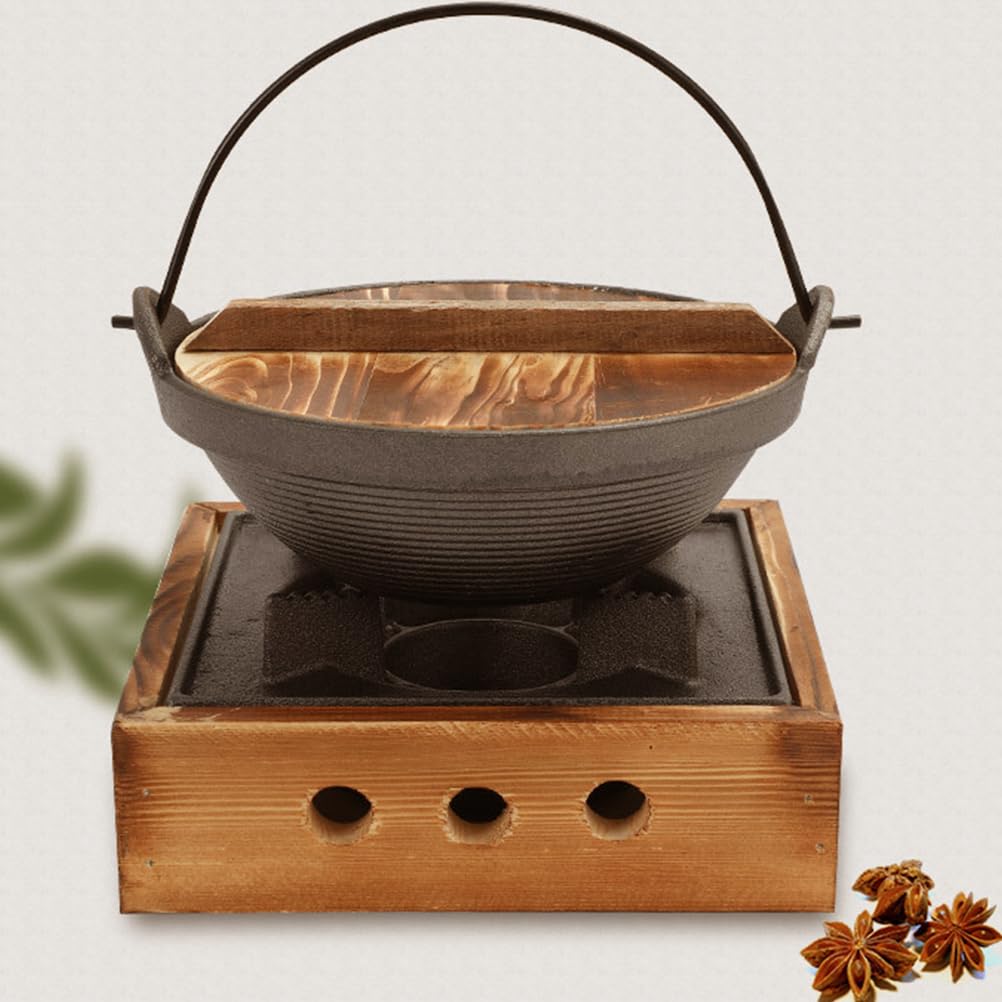 Cast Iron Nabe Pot Iron Soup Pot Cast Iron Stock Pot Non- Stick Cooking Pot Soup Pot Japanese Hot Pot Saucepan Stew Pot Casserole Pot Oven Pot With Furnace Sukiyaki Hot Pot Sukiyaki Hot Pot