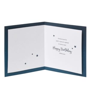 UK Greetings Birthday Card for Nephew - Gold & Silver Foil Design, blue, 159mm x 184mm