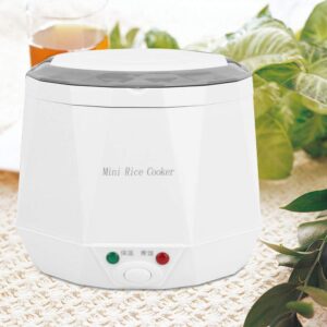 Mini Rice Cooker, 1.6L Mini Portable Electric Rice Cooker Rice Cooking Tool Food Steamer for 12V Car Use WhiteRice Cookers