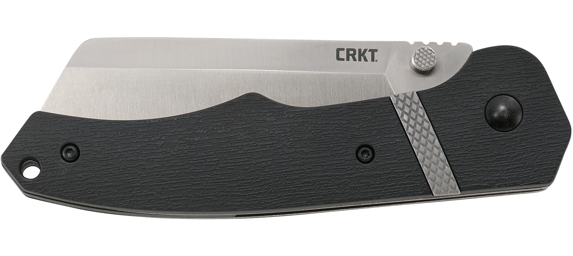 CRKT Ripsnort II EDC Folding Pocket Knife: Everyday Carry, Heavy Cleaver Style Blade, Thumb Stud Open, Liner Lock, Nylon Handle with Stainless Inlay, Deep Carry Pocket Clip 7270