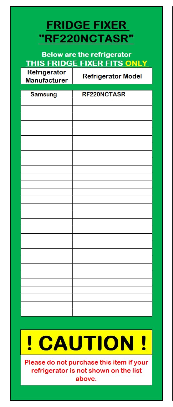 Fridge Fixer for the Samsung RF220NCTASR