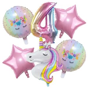 duile unicorn balloons unicorn birthday party decorations for girls foil balloons set macaron and rainbow balloon wedding baby shower party supplies (4)