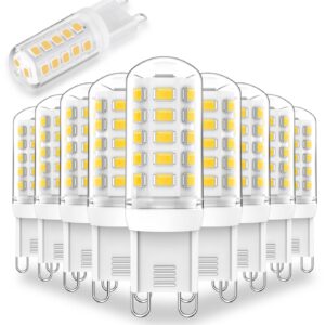 Lososuch G9 Dimmable LED Light Bulb 3W Daylight White 6000K,40W 60W Halogen Equivalent, G9 Bulb 350 LM AC 120V for Chandelier Wall Pendant Ceiling Lighting Lamps No-Flicke,10-Pack