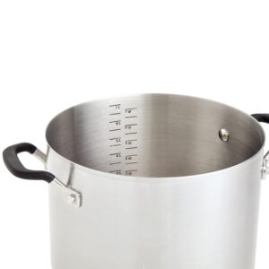 KitchenAid Stainless Steel Stockpot with Measuring Marks and Lid, 8 Quart, Brushed Stainless Steel