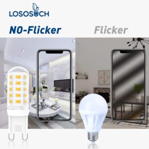 Lososuch G9 Dimmable LED Light Bulb 3W Daylight White 6000K,40W 60W Halogen Equivalent, G9 Bulb 350 LM AC 120V for Chandelier Wall Pendant Ceiling Lighting Lamps No-Flicke,10-Pack