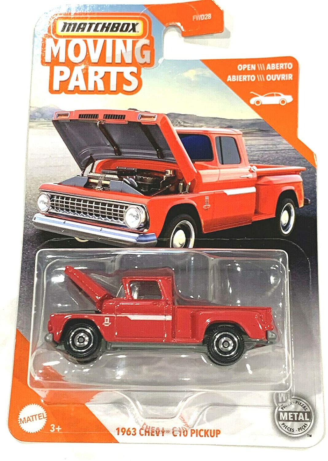 Matchbox 1963 Chevy C10 Pickup, (Red) 2020 Moving Parts