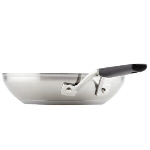 KitchenAid Stainless Steel Nonstick Frying Pan/Skillet, 8 Inch, Brushed Stainless Steel