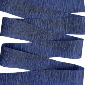 K-Kraft USA-Made Crepe Paper Streamers for Birthday, Party, Holiday, School, Wedding, Shower, or Graduation (1 Navy Midnight Blue + 1 Gold Metallic)