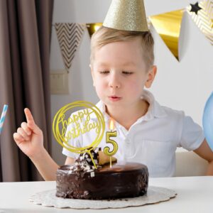 IBLESSU 10-Pieces Number Birthday Candles - Birthday Candles, Number 0-9 Glitter Cake Topper Decoration for Birthday, Birthday Candles for Cake, Cake Candles for Wedding Party, Gold Candles