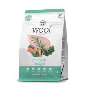 the new zealand natural pet food co. woof air dried dog bites - chicken recipe dog food high protein toppers for dry dog food, healthy dog food,26.5oz